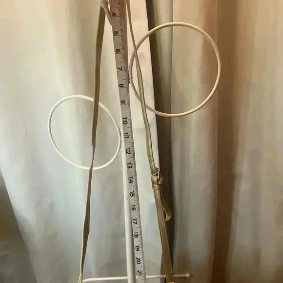 Pouchee Gold Leather Organizer Crossbody Bag - Picture 12 of 13